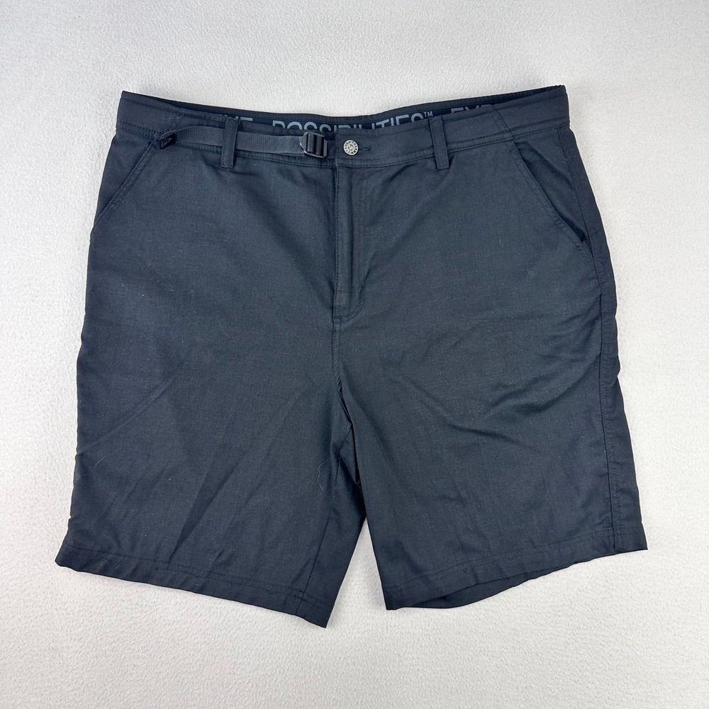 Gerry Shorts Mens 40 Black Outdoor Hiking Nylon Spandex Stretch Flat Front